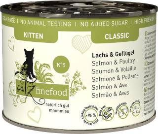 Catz Finefood Kitten 5 losos a drůbeží - konzerva 200 g