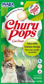 Churu Pops Tuna Chicken - pamlsek pro kočky 4x15 g