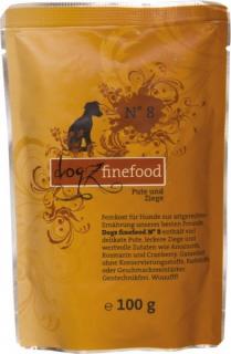 Dogz Finefood No.8 krůta a koza - kapsička po psy 100 g