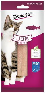 DOKAS filet z lososa - pamlsek pro kočky 22 g