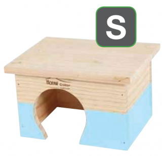 Dřevěný domeček modrý - velikost S