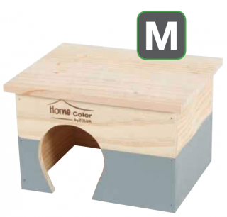 Dřevěný domeček šedý - velikost M