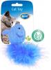 Duvo myš se šantou a ocáskem z peříček - hračka pro kočky Barva: modrá