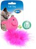 Duvo myš se šantou a ocáskem z peříček - hračka pro kočky Barva: růžová
