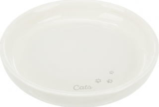 Extra široká keramická miska pro kočky 18 cm Barva: krémová