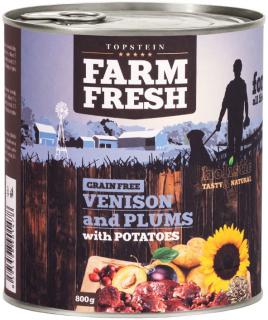 Farm Fresh zvěřina, švestky a brambory - konzerva pro psy 800 g