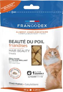 Francodex Hair Beauty - pamlsky pro kočky a koťata 65 g