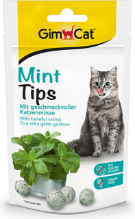 GimCat Mint Tips tablety se šantou kočičí 40 g