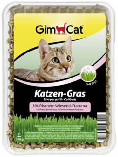 GimCat tráva s luční vůní pro kočky v misce 150 g