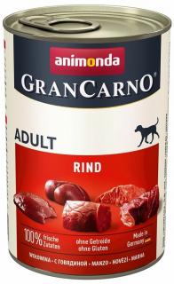 GranCarno Adult různé druhy - konzerva pro psy 400 g Příchuť: čisté hovězí