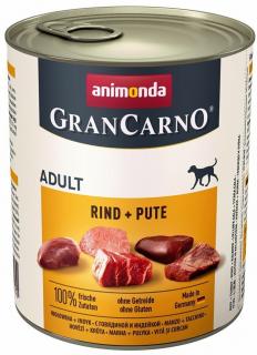 GranCarno Adult různé druhy - konzerva pro psy 800 g Příchuť: hovězí a krůta