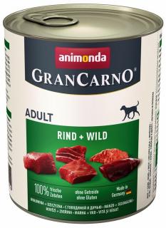 GranCarno Adult různé druhy - konzerva pro psy 800 g Příchuť: hovězí a zvěřina