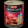 GranCarno Junior různé druhy - konzerva pro štěňata 800 g Příchuť: hovězí a krůtí srdce