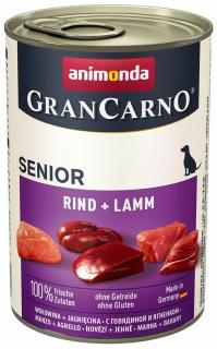 GranCarno Senior hovězí a jehněčí - konzerva pro starší pejsky 400 g