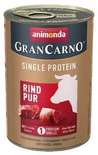 GranCarno Single Protein různé druhy - konzerva pro psy 400 g Příchuť: hovězí