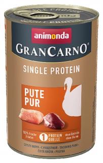 GranCarno Single Protein různé druhy - konzerva pro psy 400 g Příchuť: krůtí