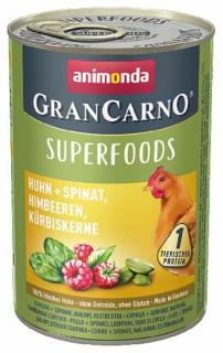 GranCarno Superfoods různé druhy - konzerva pro psy 400 g Příchuť: kuřecí