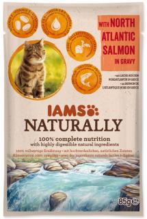 IAMS Naturally losos v omáčce - kapsička pro kočky 85 g