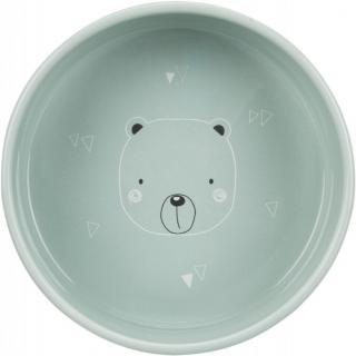 Keramická miska Junior s vyšším okrajem 0,3 l/12 cm Barva: zelená - medvěd