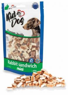 Kiddog mini králičí sandwich - pamlsky pro psy 80 g