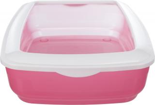 Kočičí WC MIO s okrajem, transparentní Barva: růžová