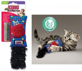 Kong Kickeroo pytlík s kapsičkou a šantou kočičí - znovuplnitelná hračka pro kočky