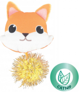 Liška s catnipem - hračka pro kočky 10 cm