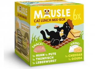 Lucky Lou MIX-BOX pro kočky - 4x pamlsek 28 g + 2x drink 20 ml