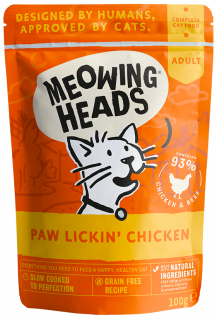 Meowing Heads Paw Lickin Chicken - kapsička pro kočky 100 g