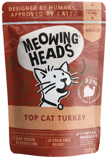 Meowing Heads Top Cat Turkey - kapsička pro kočky 100 g