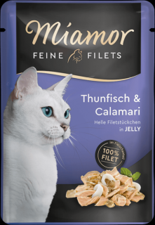 Miamor Feine Filets in Jelly tuňák a kalamáry - kapsička 100 g