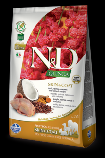 N&D GF Quinoa Skin&Coat křepelka kokos 2,5 kg
