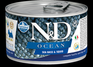N&D Ocean Sea Bass Squid Mini 140 g