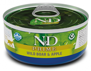 N&D Prime Cat Boar Apple - konzerva pro kočky 70 g