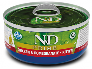 N&D Prime KITTEN Chicken Pomegranate - konzerva PRO KOŤATA 70 g