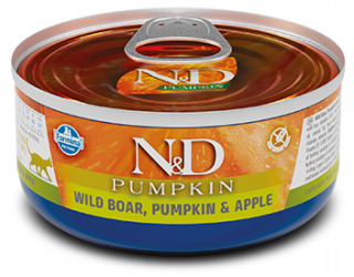 N&D Pumpkin Boar Apple - konzerva pro kočky 70 g