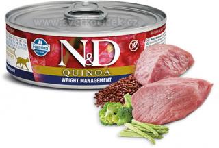 N&D Quinoa Weight Management - konzerva pro kočky s nadváhou 80 g