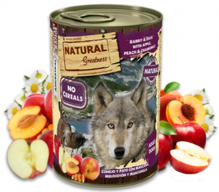 Natural Greatness králík a kachna s jablkem - konzerva pro psy 400 g