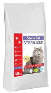 Nuova Fattoria Stone Cat Sterilized 15 kg  + taurinová pasta ZDARMA