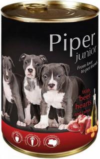 Piper Junior s hovězím srdcem a mrkví - konzerva pro štěňata 400 g