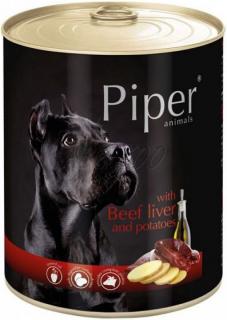 Piper s hovězími játry a brambory - konzerva pro psy 800 g