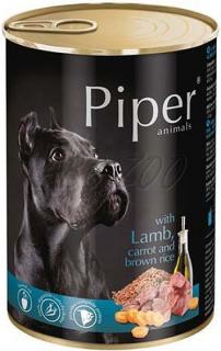 Piper s jehněčím, mrkví a hnědou rýží - konzerva pro psy 400 g