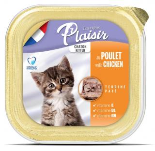 Plaisir Kitten s kuřetem a mlékem - vanička pro koťata 100 g