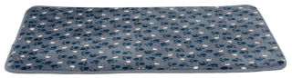 Podložka plyšová modrá s packami Velikost podložky: 70 x 50cm