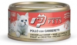 Professional Pets kuře s krevetami - konzerva pro kočky 70 g