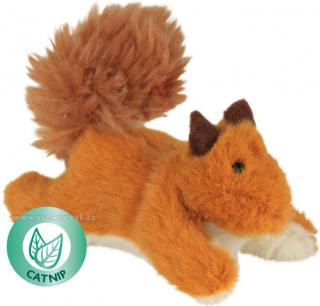 Ryšavá veverka s catnipem - pevná hračka pro kočky
