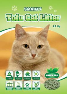 Smarty Tofu stelivo pro kočky 6 l (2,8 kg) zelený čaj