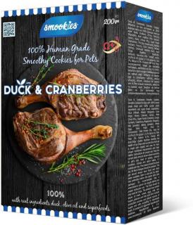 Smookies Premium Duck & Cranberries 200 g - sušenky pro psy
