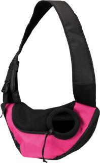 Taška přes rameno Sling pro psy a kočky do 5 kg Barva: růžová/černá