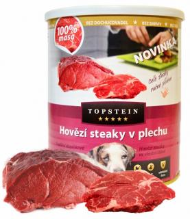 TopStein hovězí steaky v plechu - konzerva 800 g